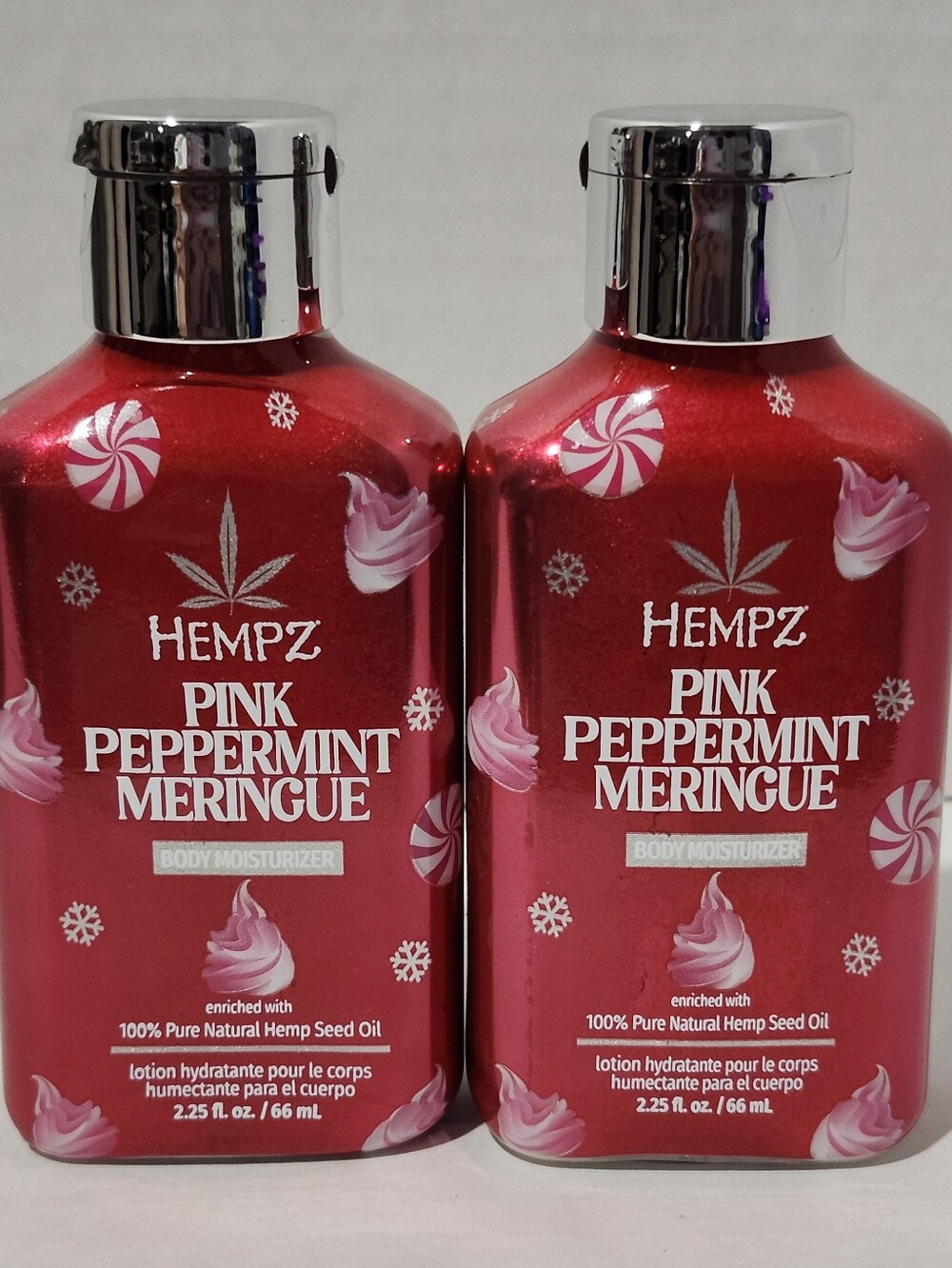 Hempz 2 Pink Peppermint Meringue Body Moisturizer 2.25 Fl Oz
